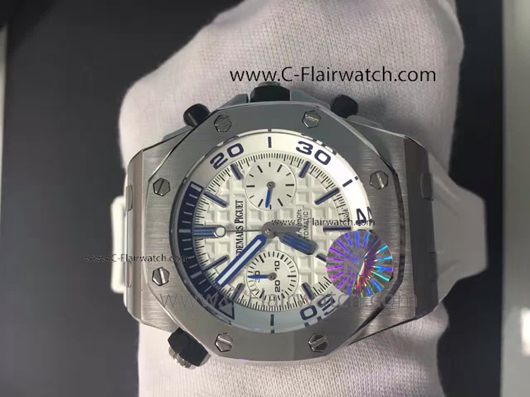 Copy Royal Oak Offshore Diver Chronograph Watch White Dial